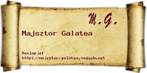 Majsztor Galatea névjegykártya